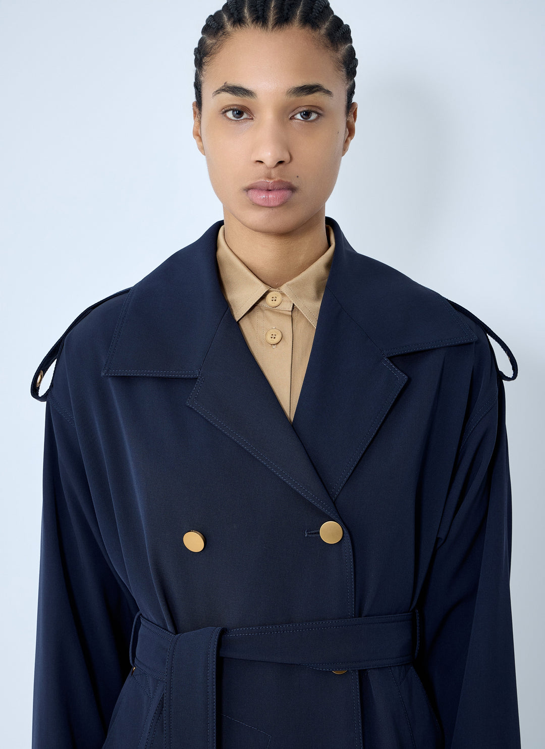 Max Mara Women Gabardine Wool Coat