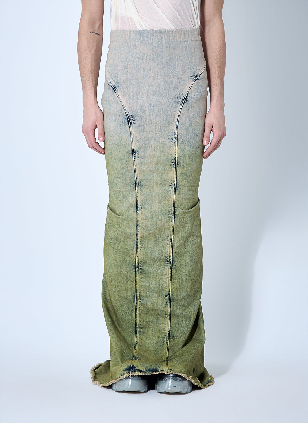 Moncler X Rick Owens Women Acid Degrade Al Maxi Skirt