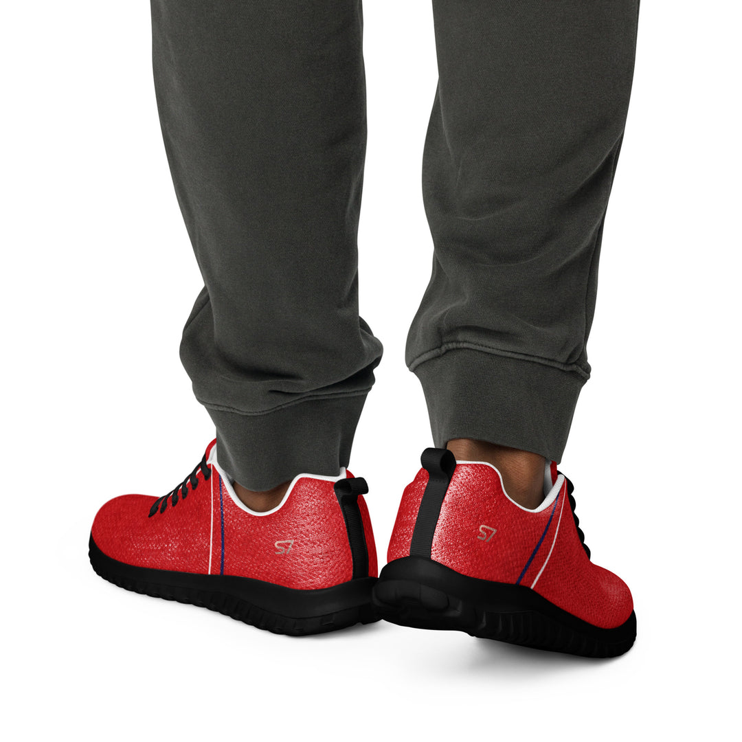 S7 Rosso | Red, Navy &amp; White Low-Top Sneakers