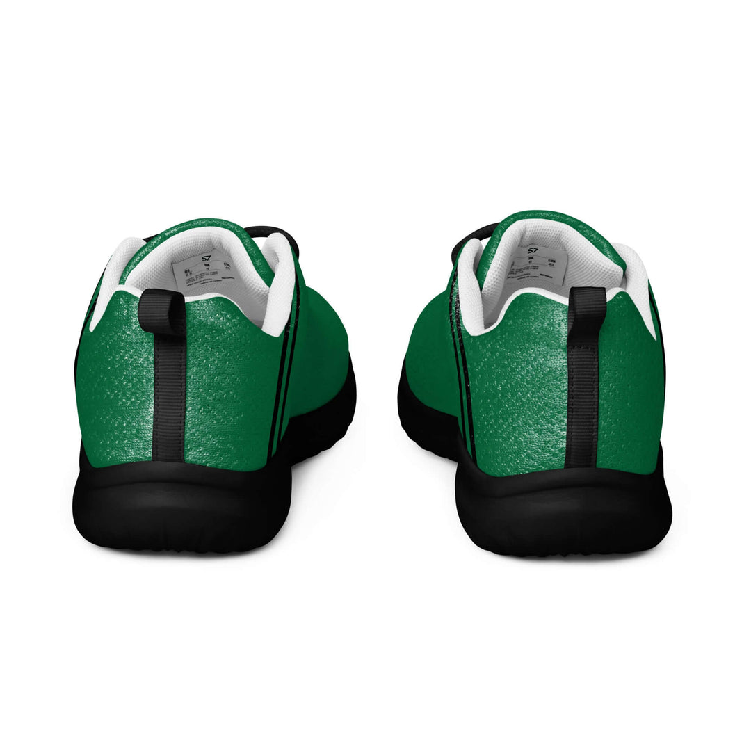 Pair: Pair of S7 jewel-green athletic sneakers with black laces and tonal forest-green branding.