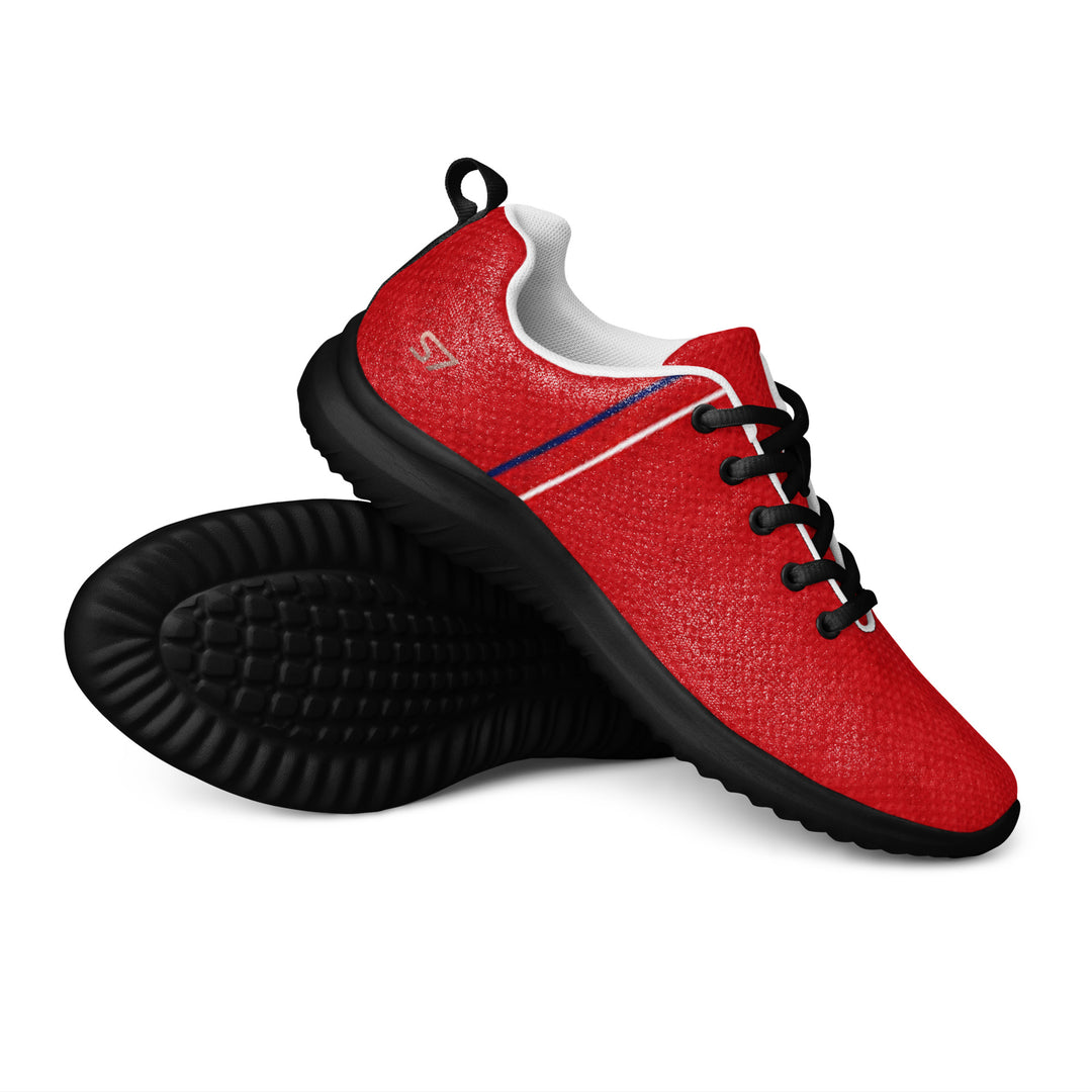 S7 Rosso | Red, Navy &amp; White Low-Top Sneakers