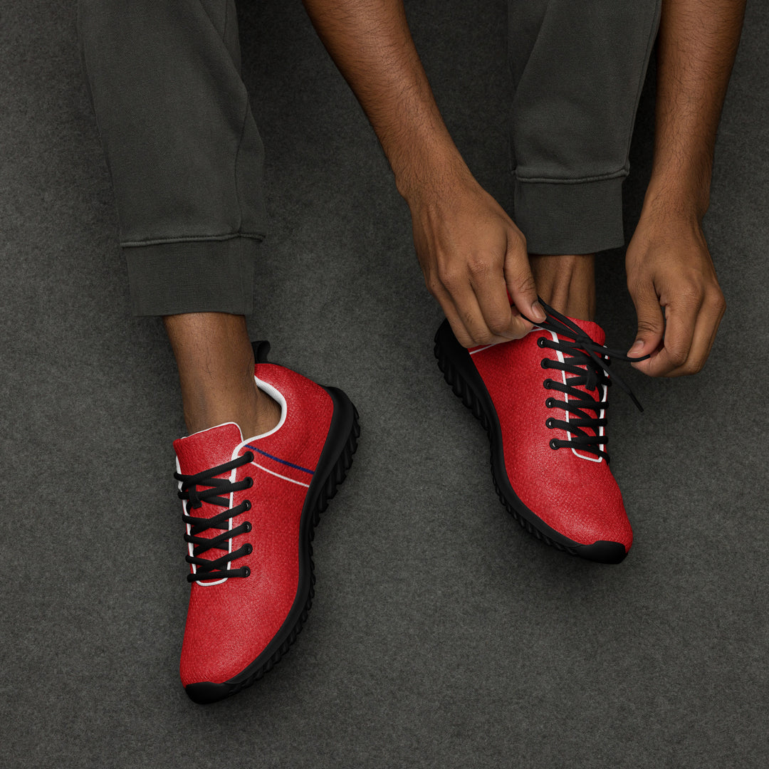 S7 Rosso | Red, Navy &amp; White Low-Top Sneakers