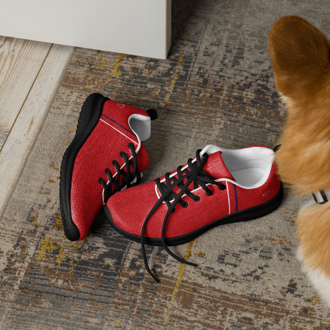 S7 Rosso | Red, Navy &amp; White Low-Top Sneakers