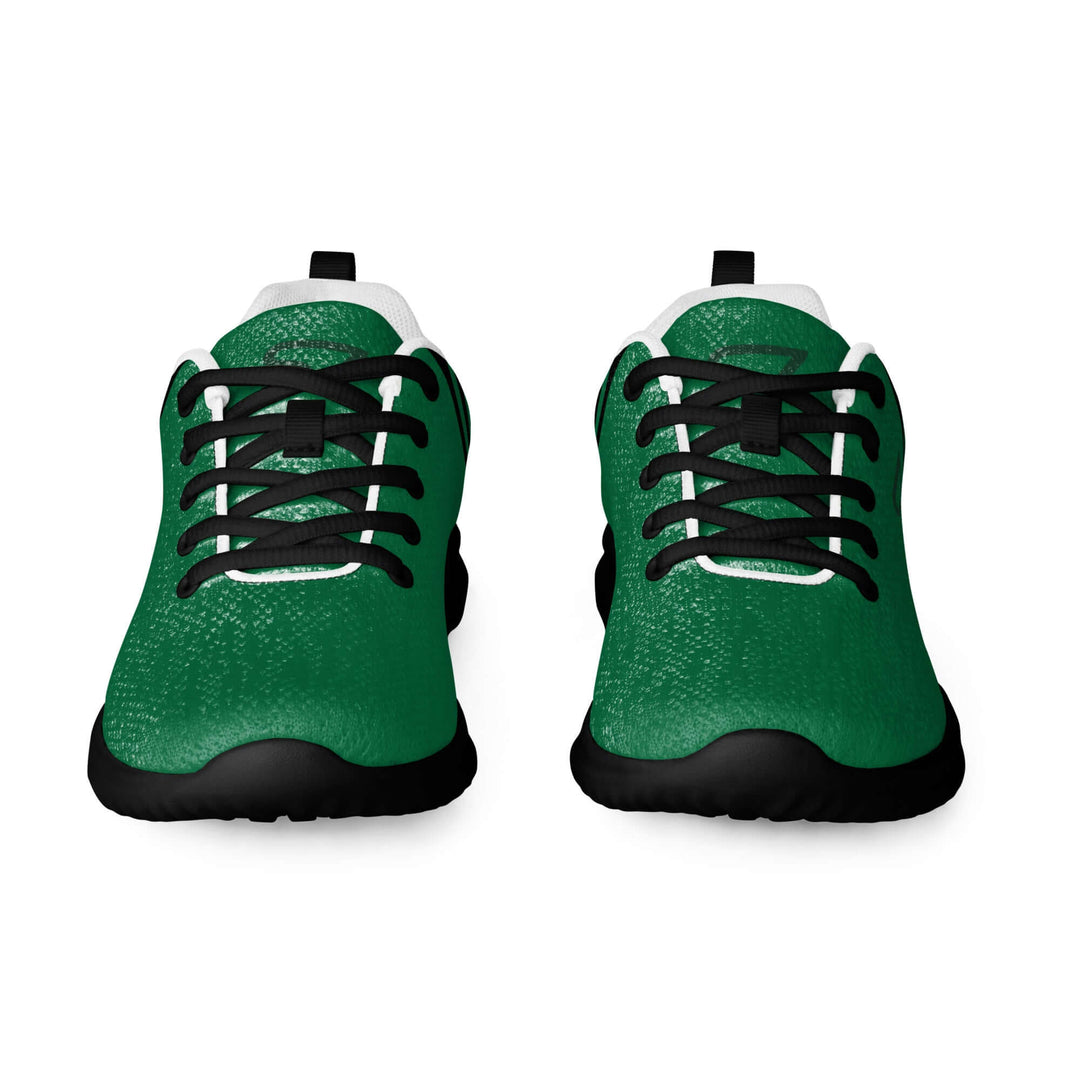 Pair: Pair of S7 jewel-green athletic sneakers with black laces and tonal forest-green branding.