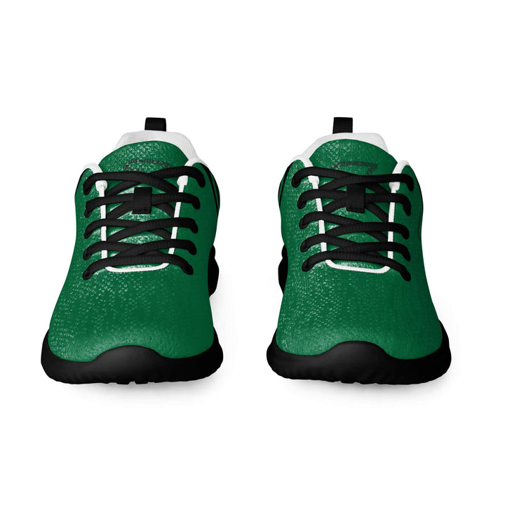 Pair: Pair of S7 jewel-green athletic sneakers with black laces and tonal forest-green branding.