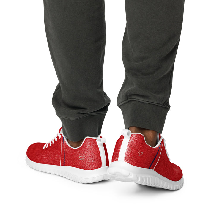 S7 Rosso | Red, Navy &amp; White Low-Top Sneakers