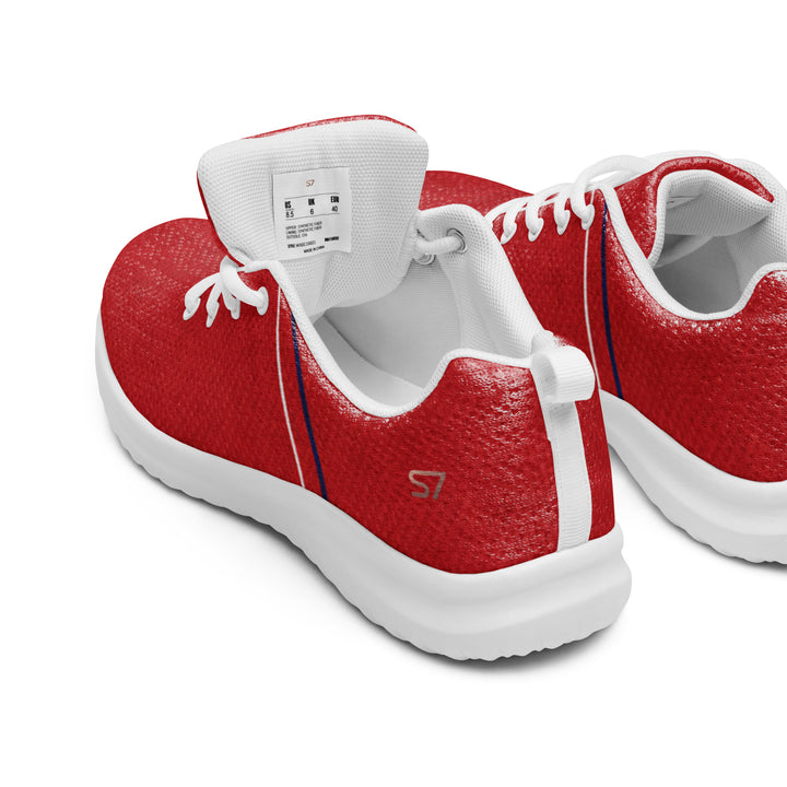 S7 Rosso | Red, Navy &amp; White Low-Top Sneakers