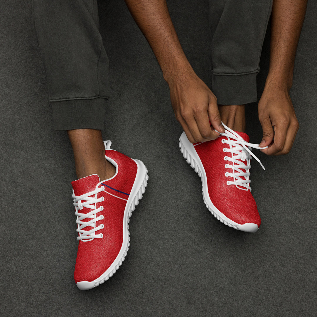 S7 Rosso | Red, Navy &amp; White Low-Top Sneakers