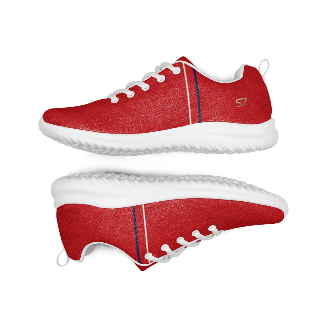 S7 Rosso | Red, Navy &amp; White Low-Top Sneakers