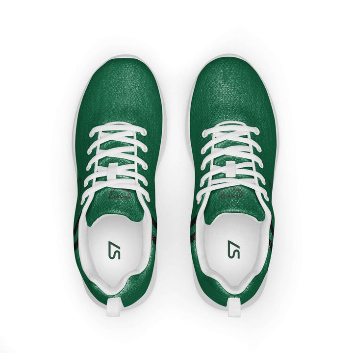 Pair: Pair of S7 jewel-green athletic sneakers with black laces and tonal forest-green branding.