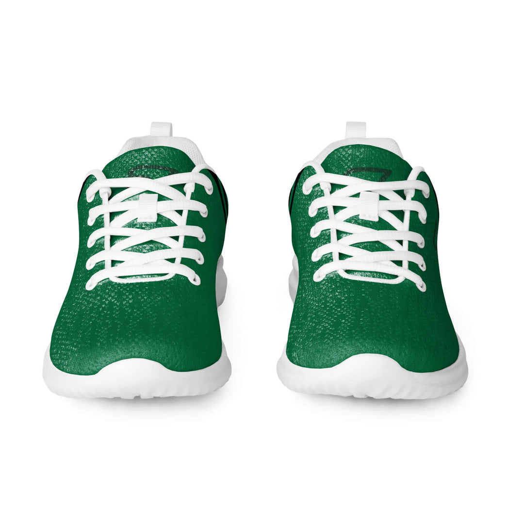 Pair: Pair of S7 jewel-green athletic sneakers with black laces and tonal forest-green branding.