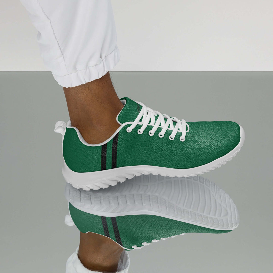 Pair: Pair of S7 jewel-green athletic sneakers with black laces and tonal forest-green branding.