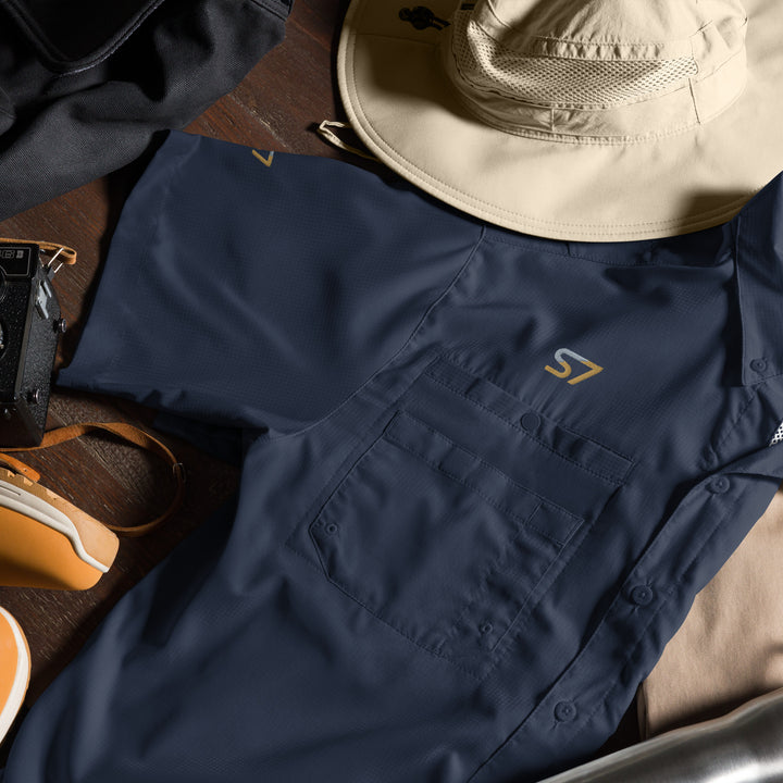Men’s Columbia Short-Sleeve Button-Up Shirt | S7 Embroidered Edition