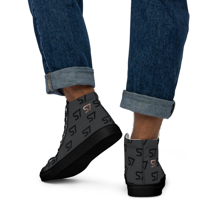 S7 Monogram Men’s High-Top Canvas Shoes