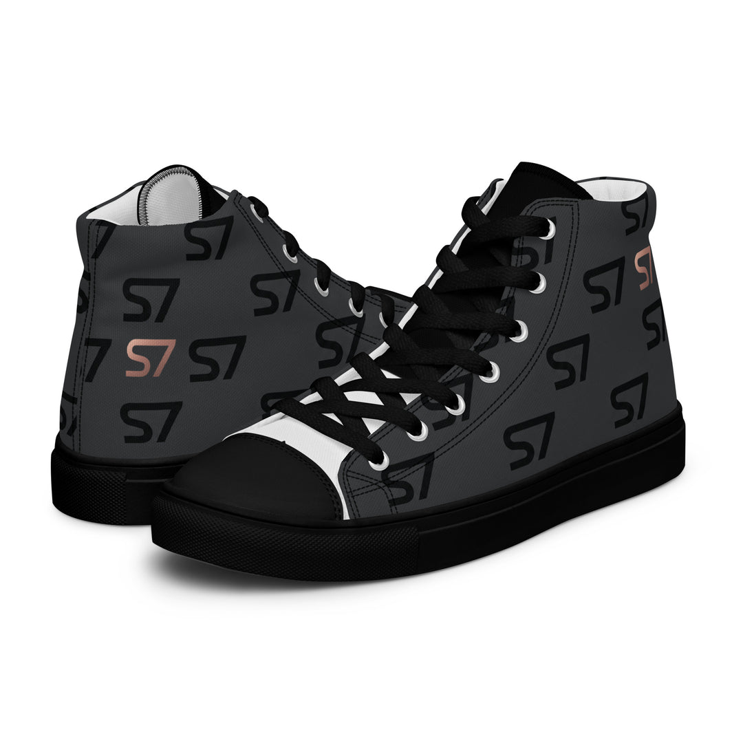 S7 Monogram Men’s High-Top Canvas Shoes