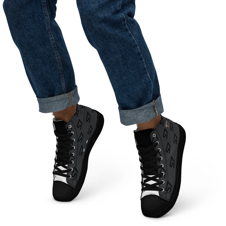 S7 Monogram Men’s High-Top Canvas Shoes