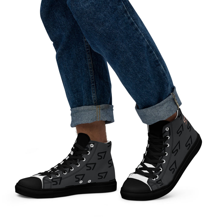 S7 Monogram Men’s High-Top Canvas Shoes
