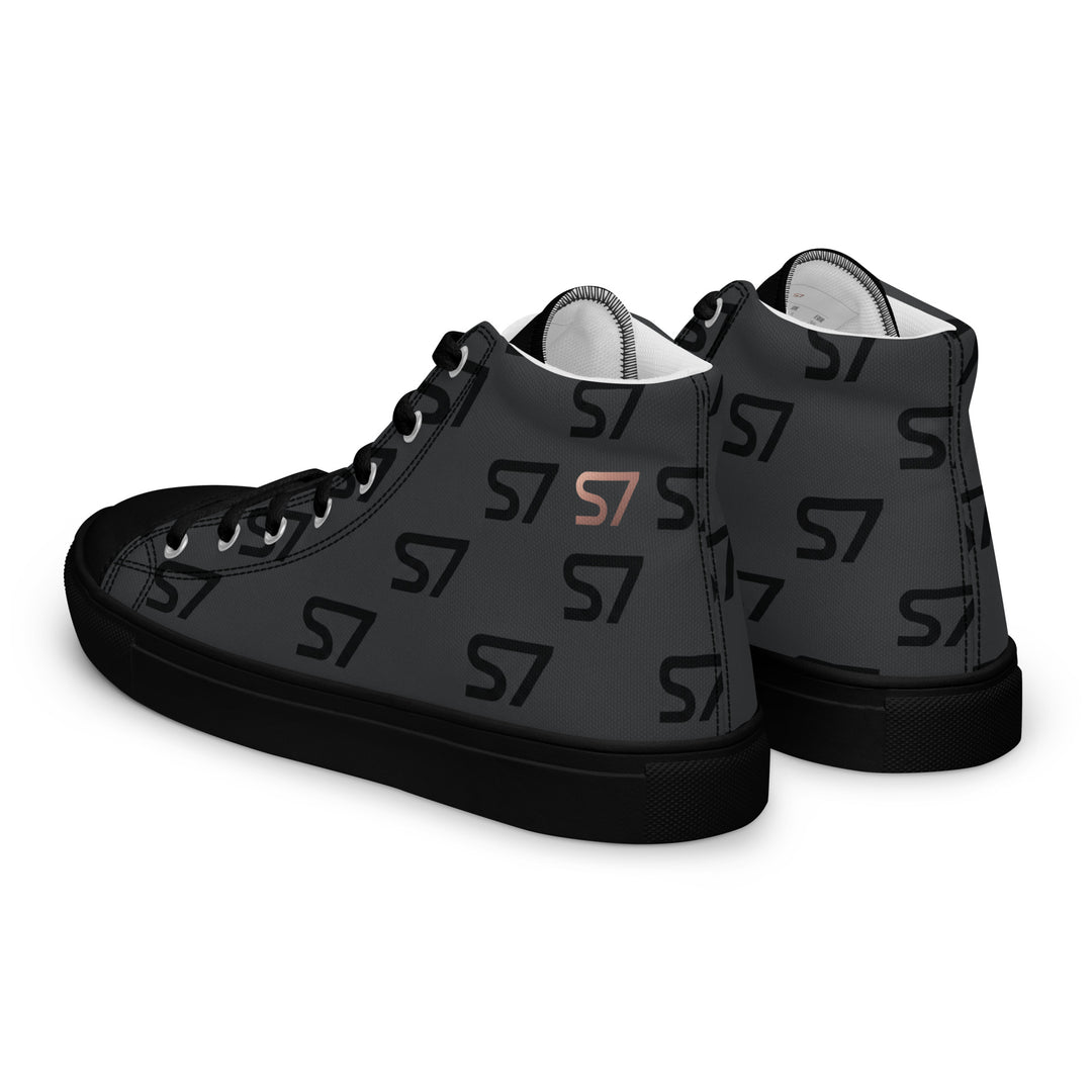 S7 Monogram Men’s High-Top Canvas Shoes