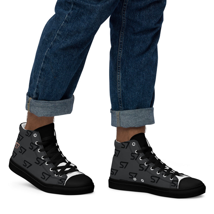 S7 Monogram Men’s High-Top Canvas Shoes