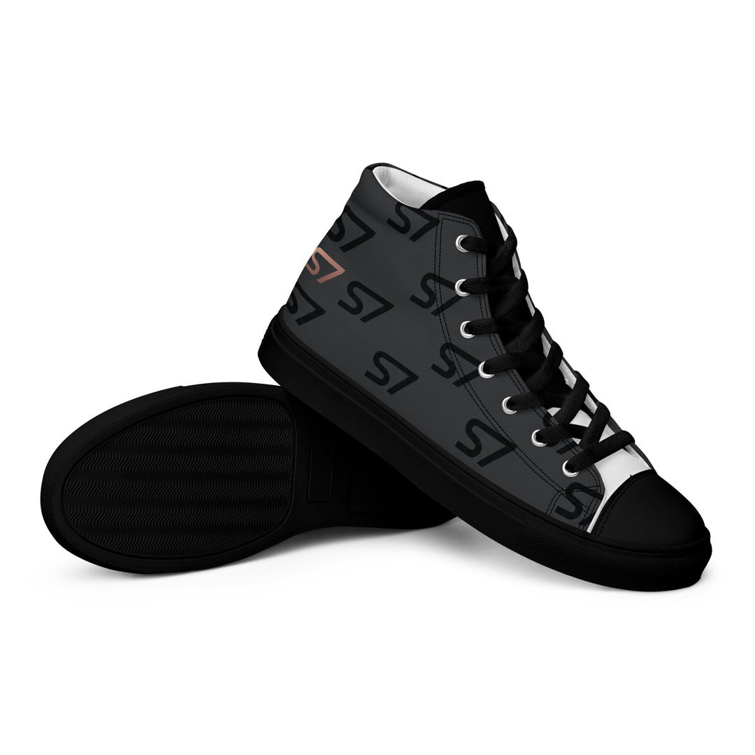 S7 Monogram Men’s High-Top Canvas Shoes
