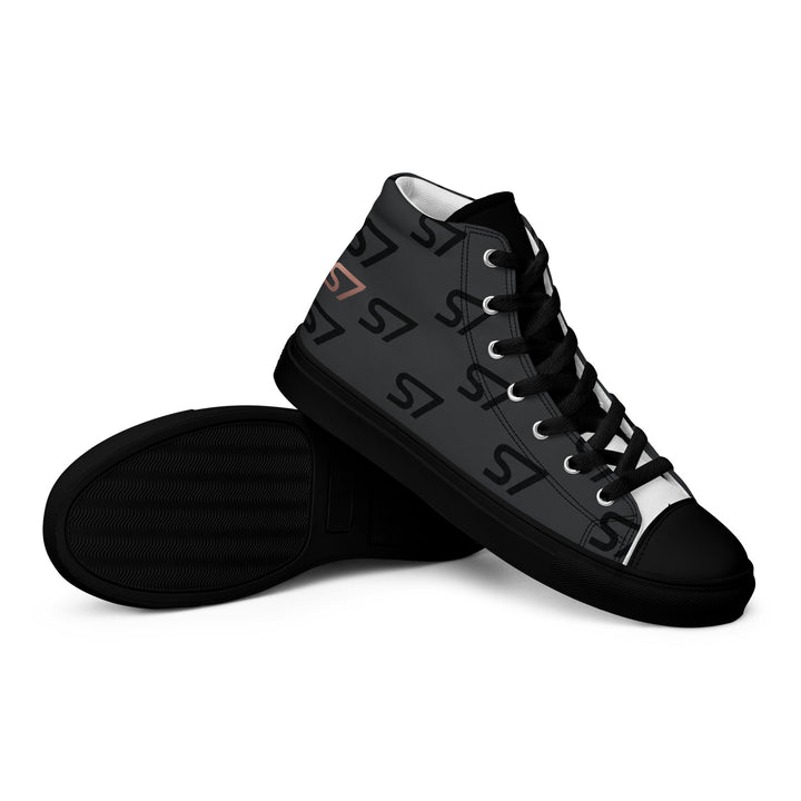 S7 Monogram Men’s High-Top Canvas Shoes
