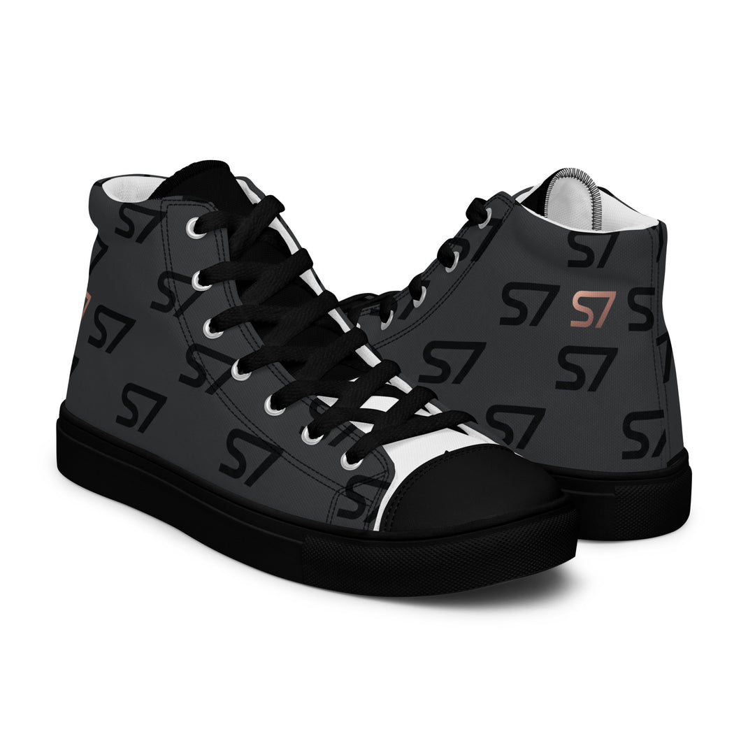 S7 Monogram Men’s High-Top Canvas Shoes