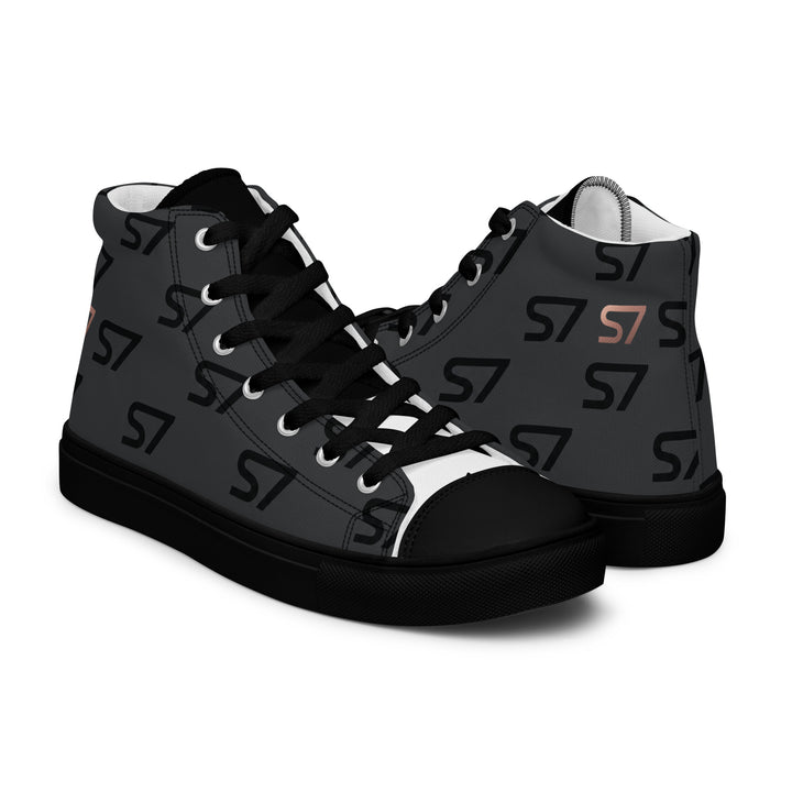 S7 Monogram Men’s High-Top Canvas Shoes