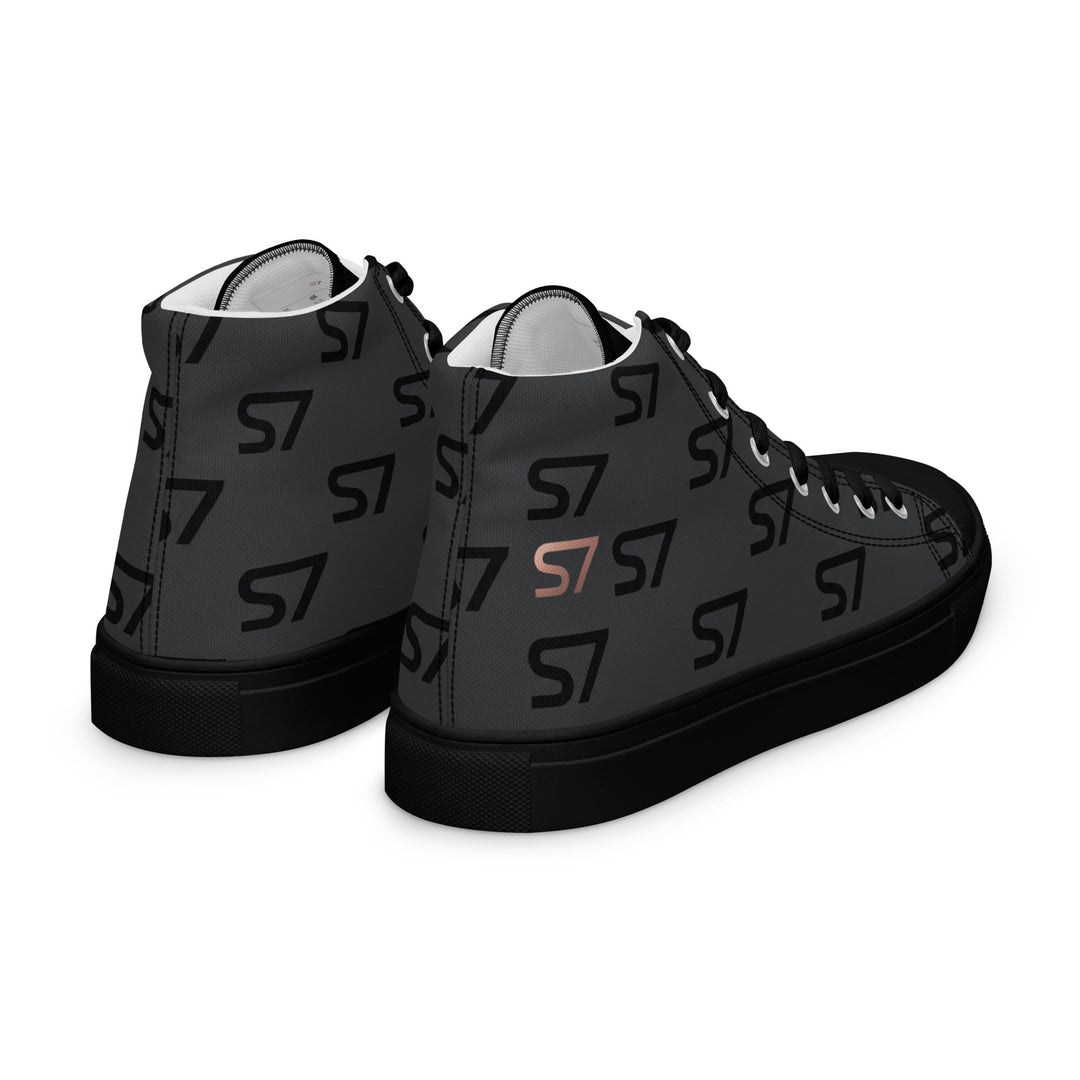 S7 Monogram Men’s High-Top Canvas Shoes