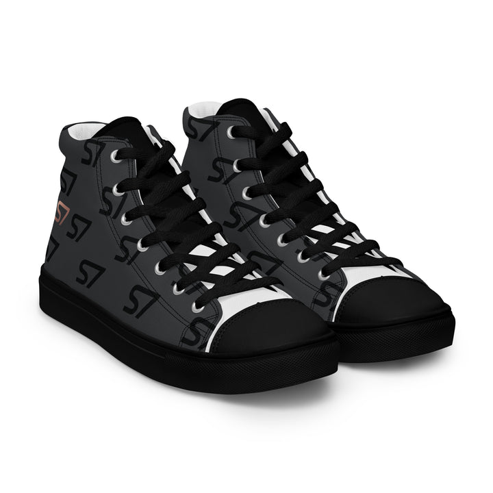 S7 Monogram Men’s High-Top Canvas Shoes