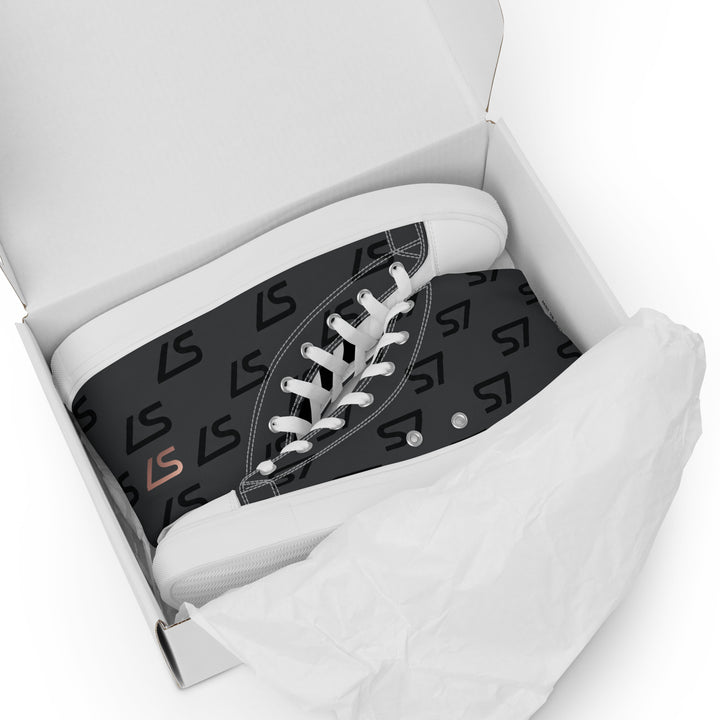 S7 Monogram Men’s High-Top Canvas Shoes