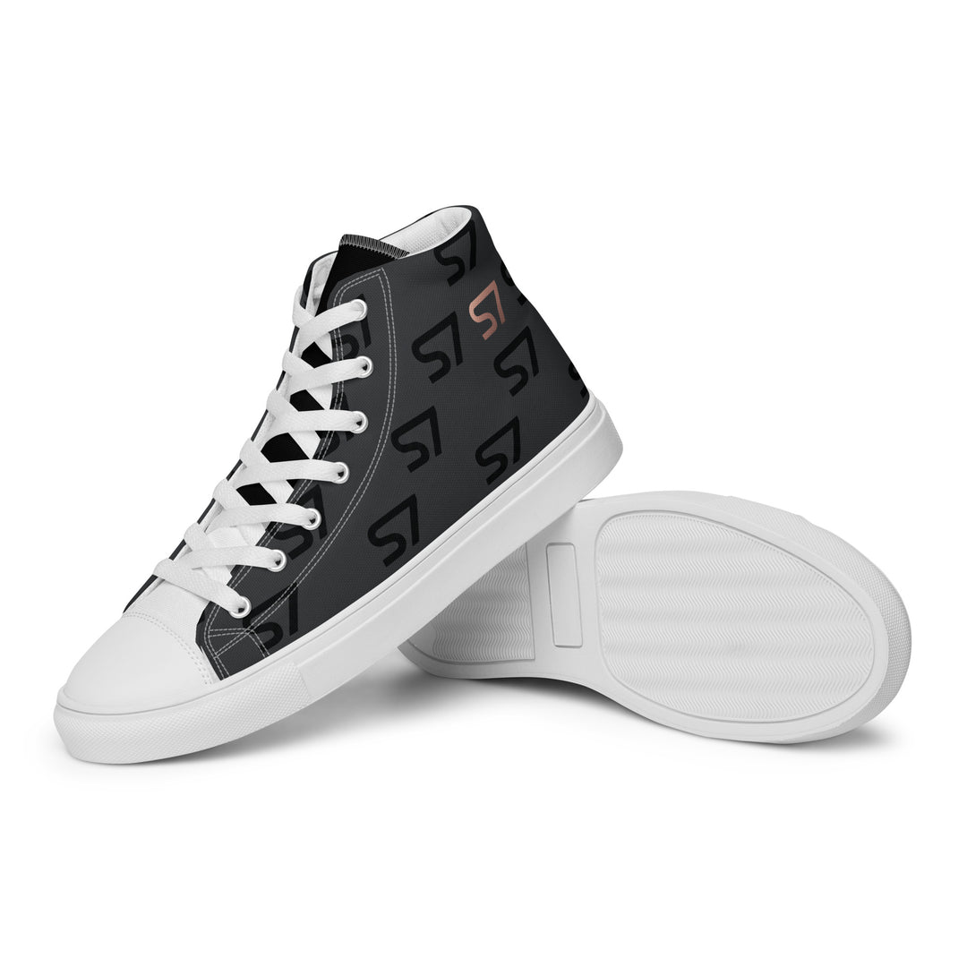S7 Monogram Men’s High-Top Canvas Shoes