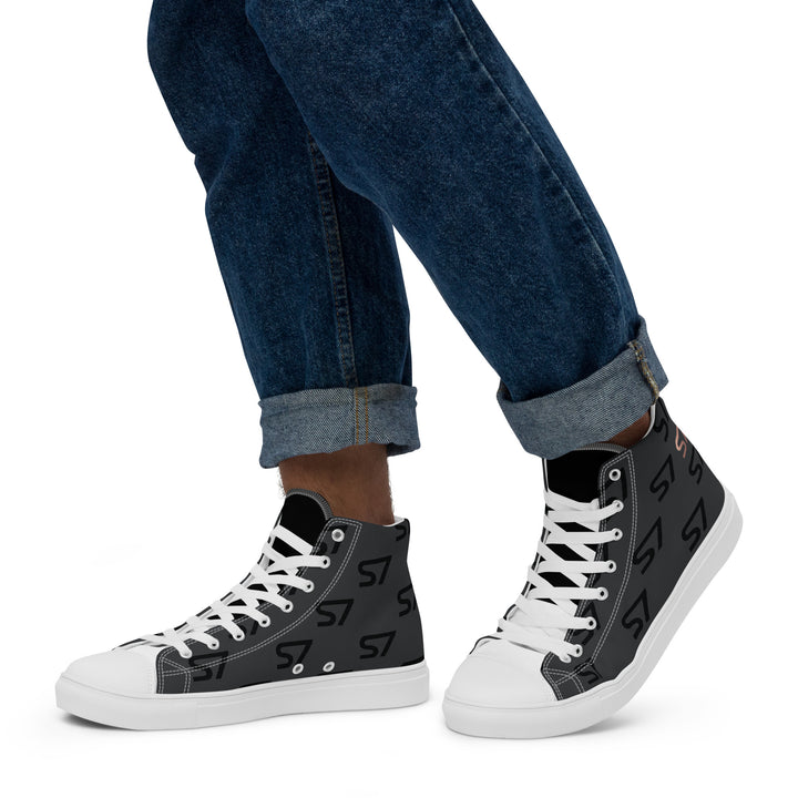 S7 Monogram Men’s High-Top Canvas Shoes