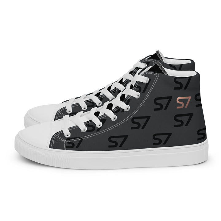S7 Monogram Men’s High-Top Canvas Shoes