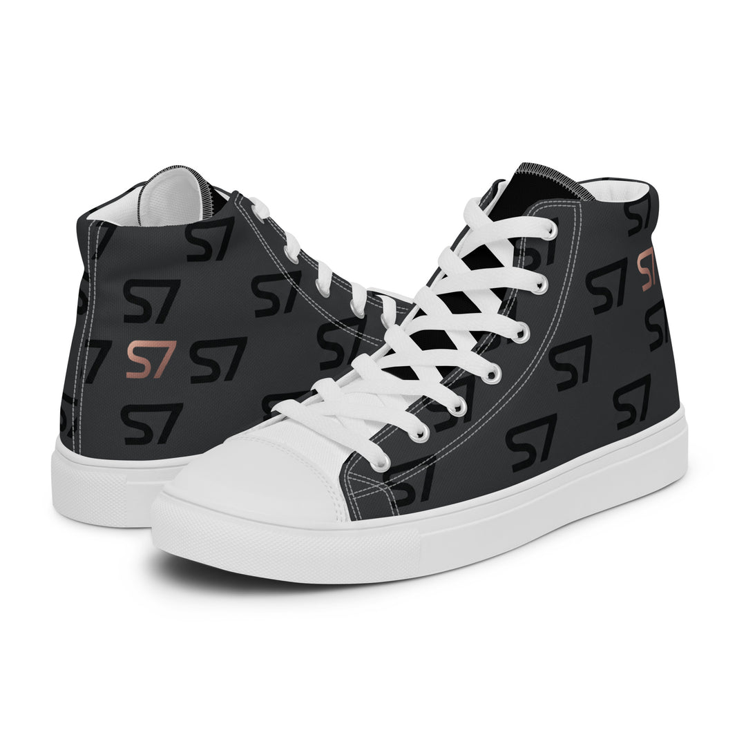 S7 Monogram Men’s High-Top Canvas Shoes