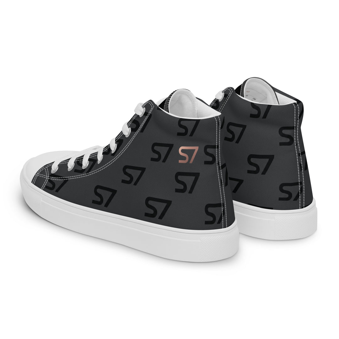 S7 Monogram Men’s High-Top Canvas Shoes