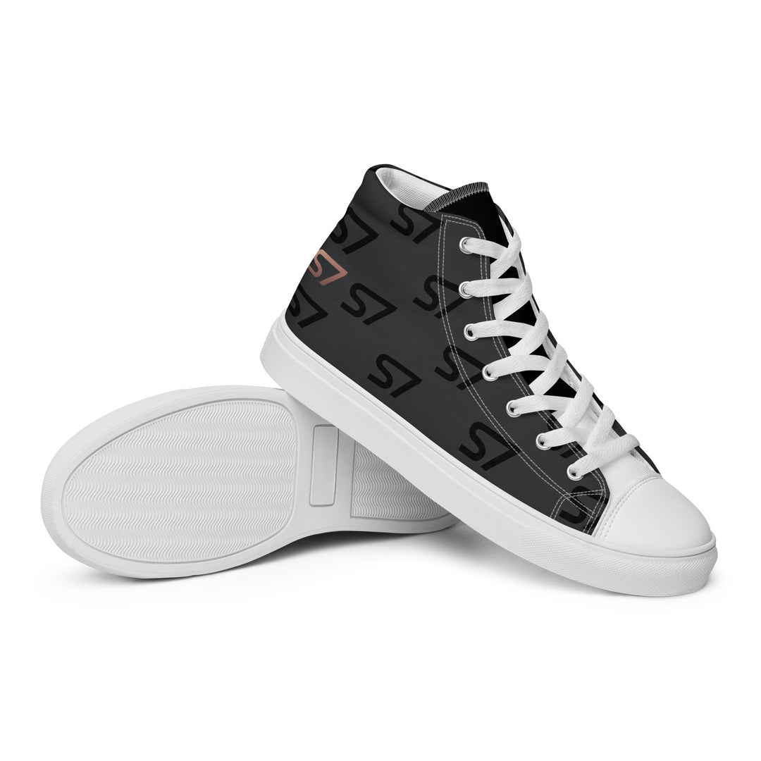 S7 Monogram Men’s High-Top Canvas Shoes