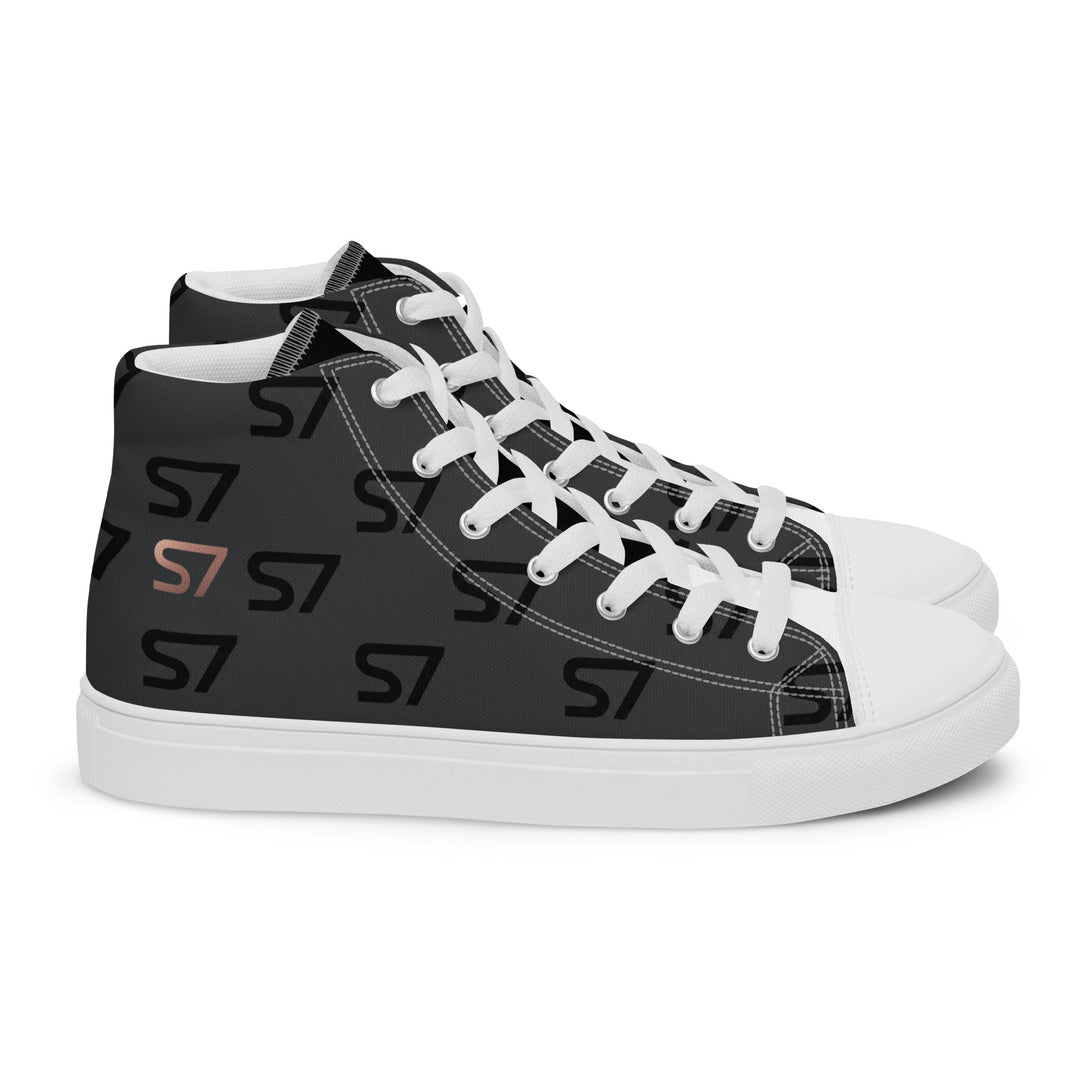 S7 Monogram Men’s High-Top Canvas Shoes