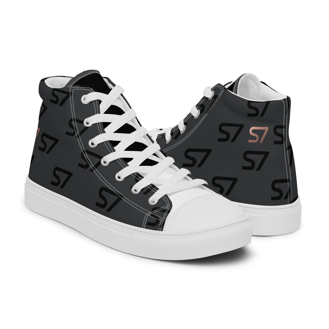 S7 Monogram Men’s High-Top Canvas Shoes