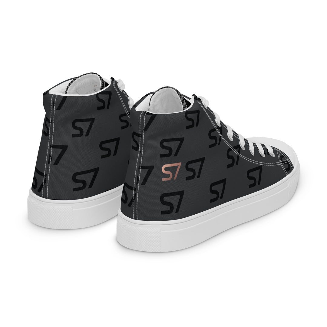 S7 Monogram Men’s High-Top Canvas Shoes