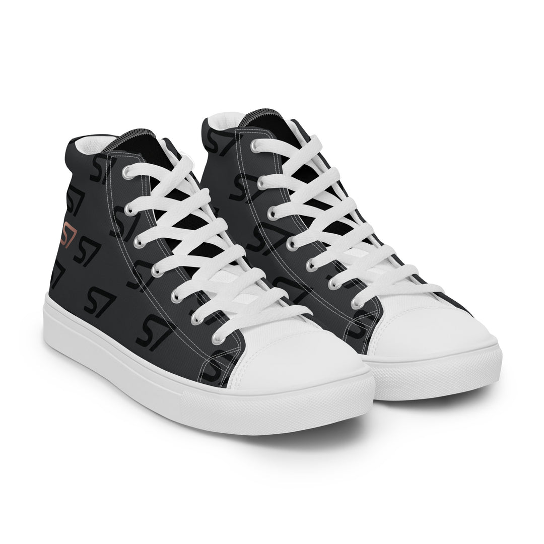 S7 Monogram Men’s High-Top Canvas Shoes