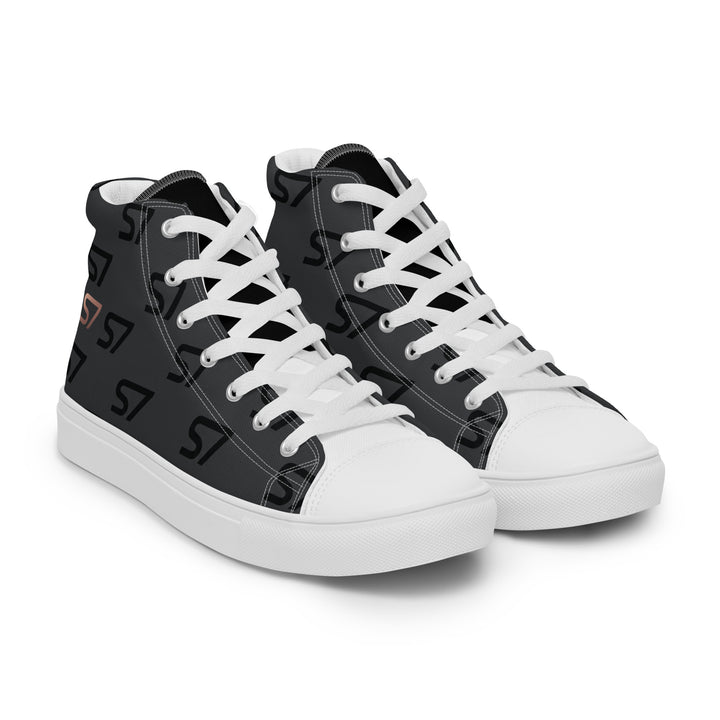 S7 Monogram Men’s High-Top Canvas Shoes