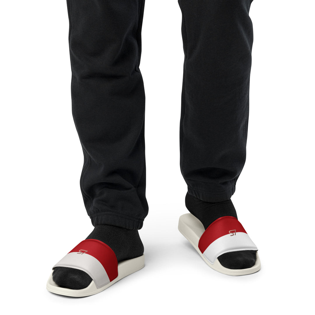 S7 Monaco Men’s Red &amp; Ivory Slides