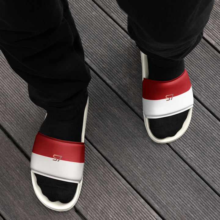 S7 Monaco Men’s Red &amp; Ivory Slides