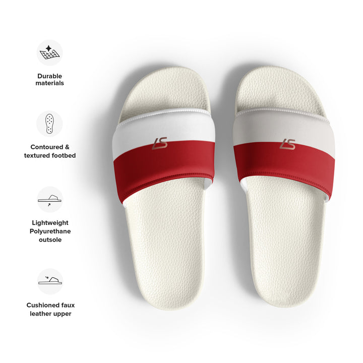 S7 Monaco Men’s Red &amp; Ivory Slides