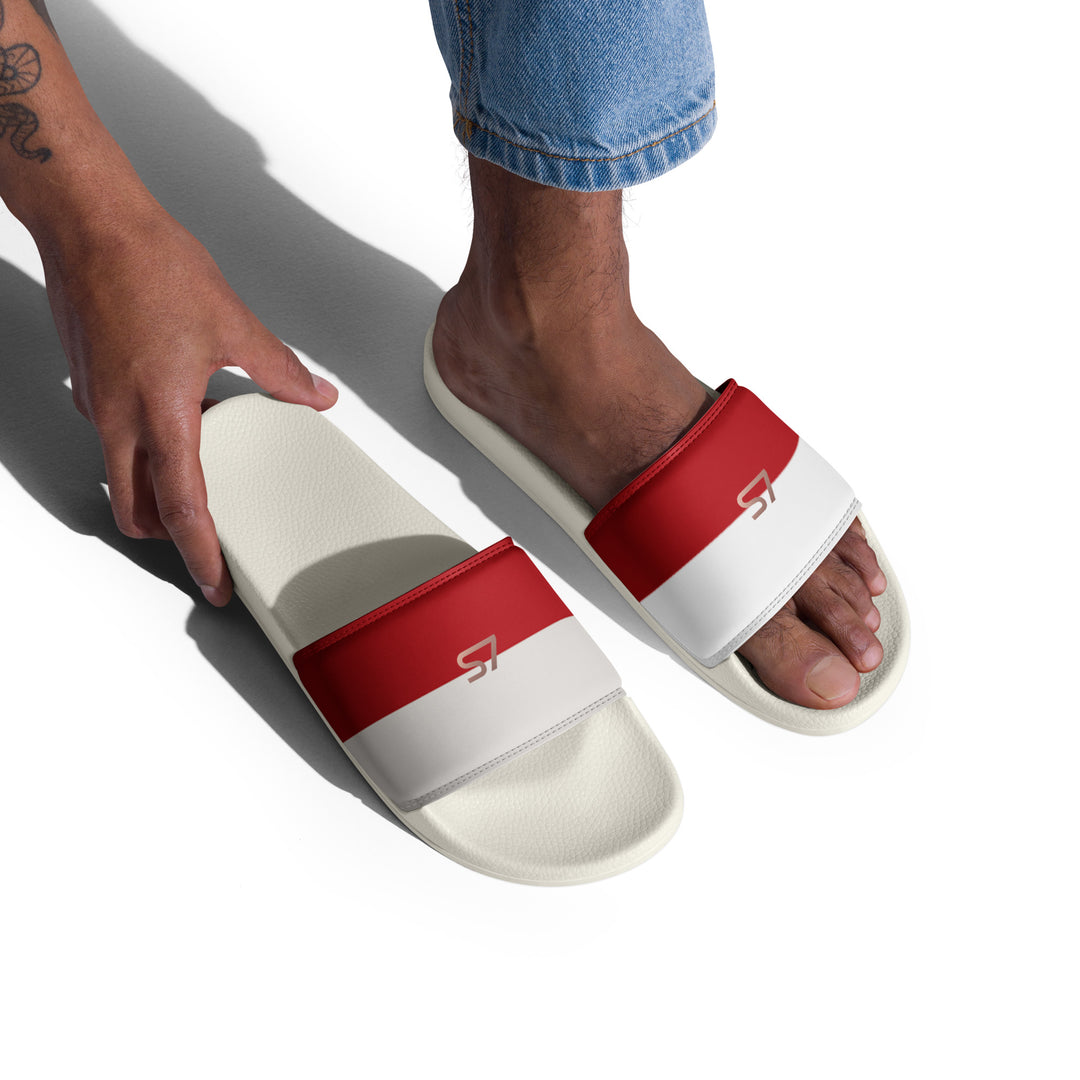 S7 Monaco Men’s Red &amp; Ivory Slides