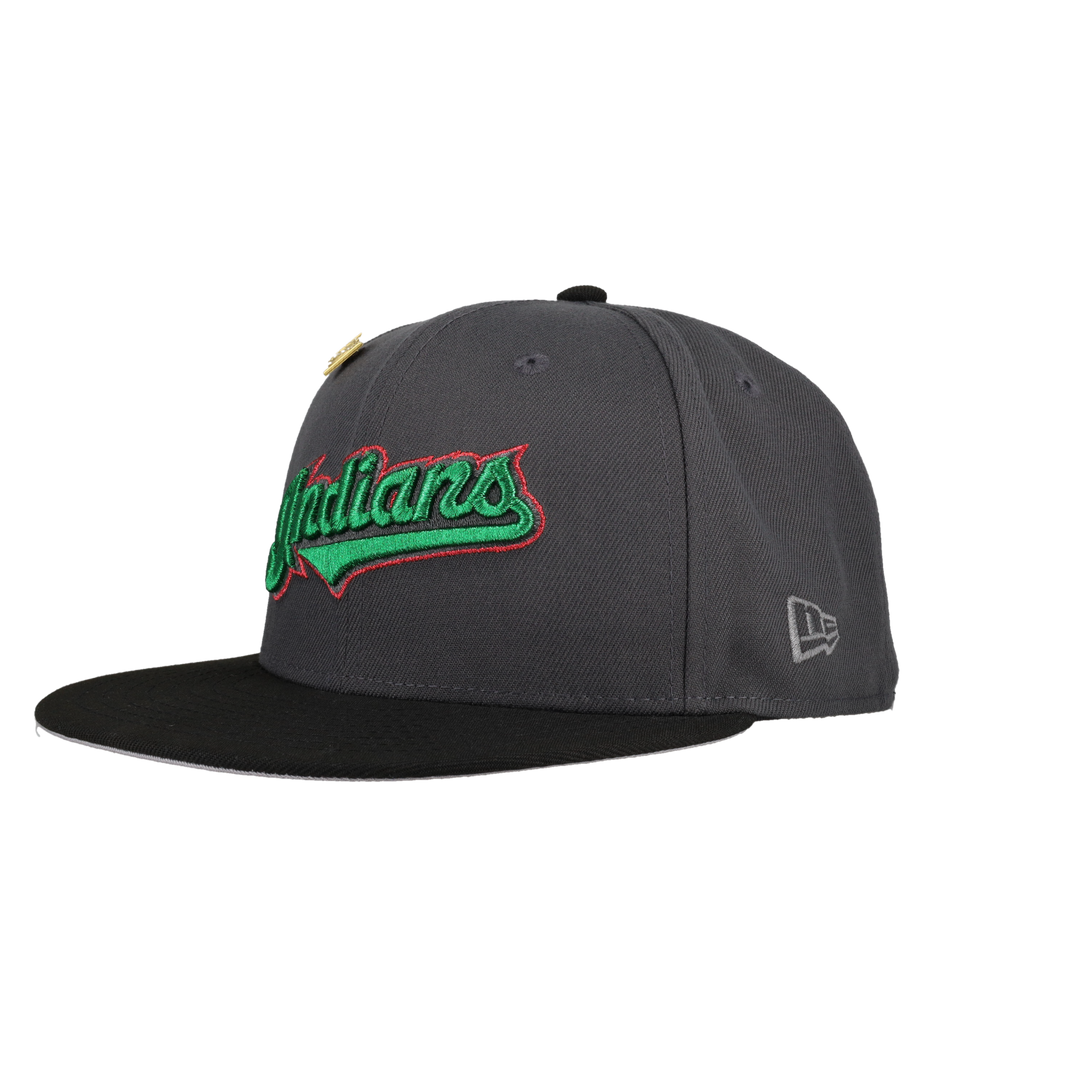 Cleveland Indians Metallic Stitching Inaugural Season Patch Fitted Hat