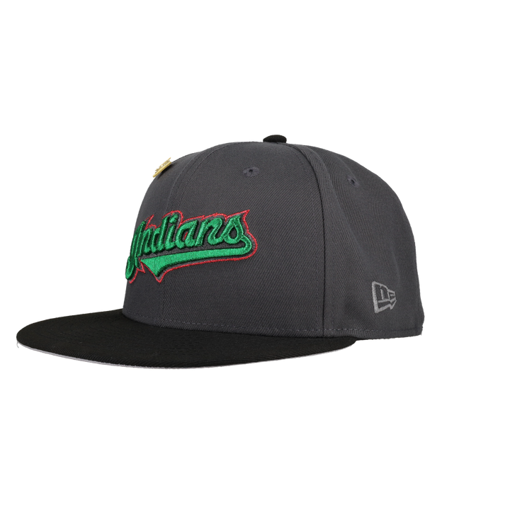 Cleveland Indians Metallic Stitching Inaugural Season Patch Fitted Hat
