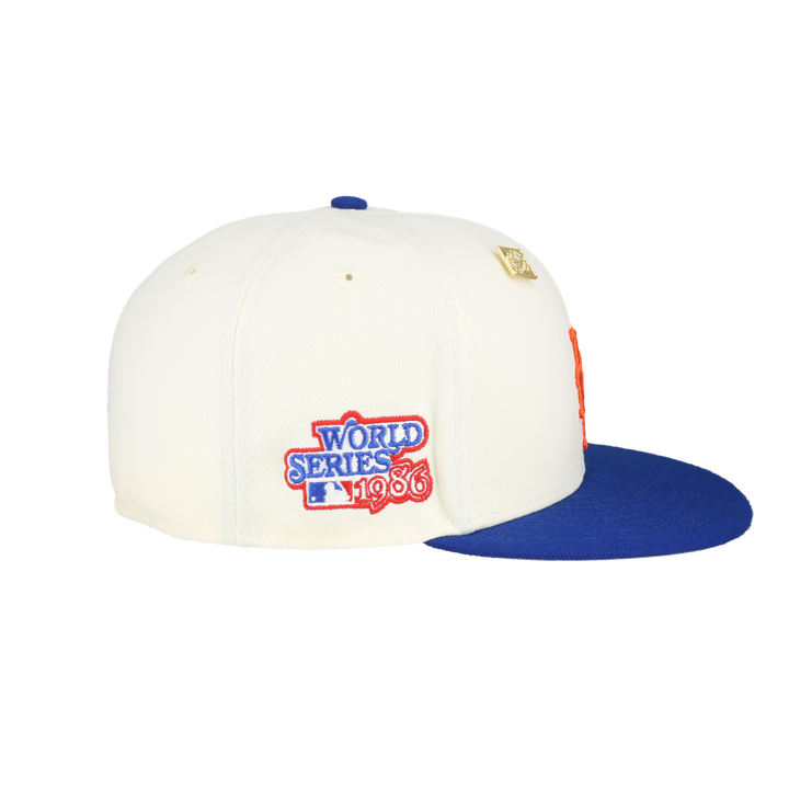 New York Mets Chrome Crown Collection 1986 World Series Fitted Hat