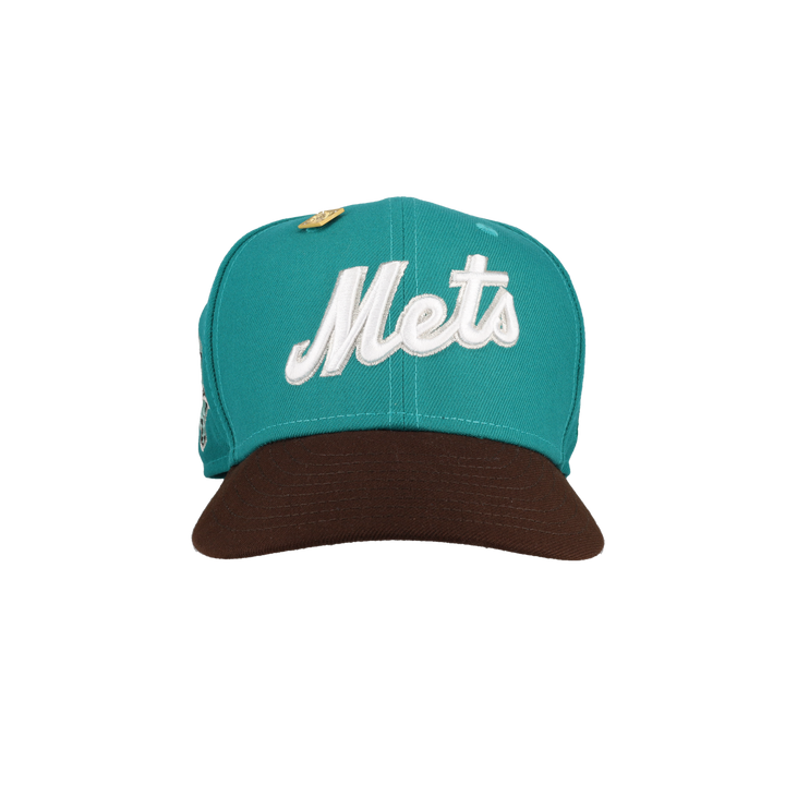 New York Mets Turquoise 50th Anniversary Side Patch 59Fifty Fitted Hat