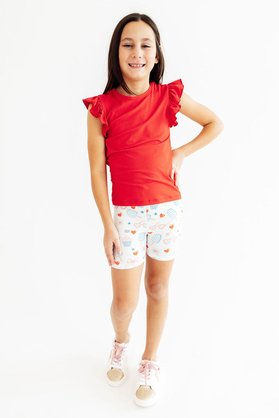 Red, White &amp; Sweet Twirl Shorts